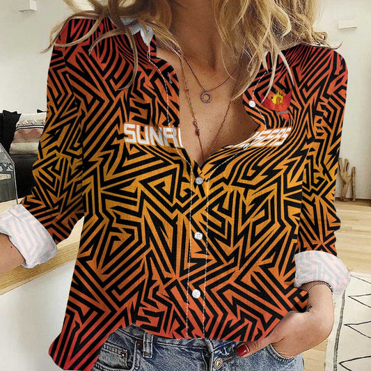 Custom South Africa Eastern Cape Cricket Go Sunrisers Women Casual Shirt