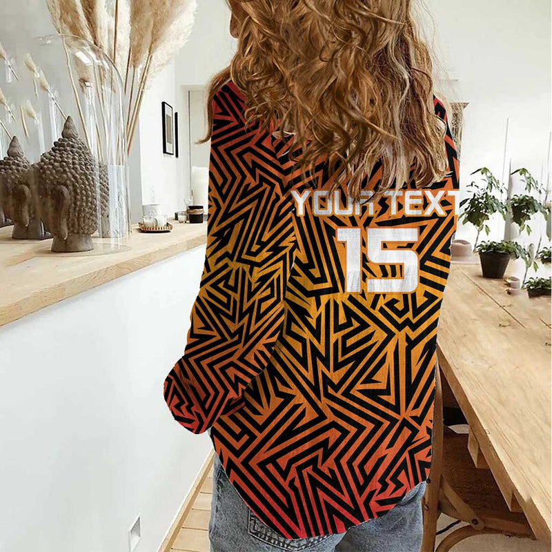 Custom South Africa Eastern Cape Cricket Go Sunrisers Women Casual Shirt