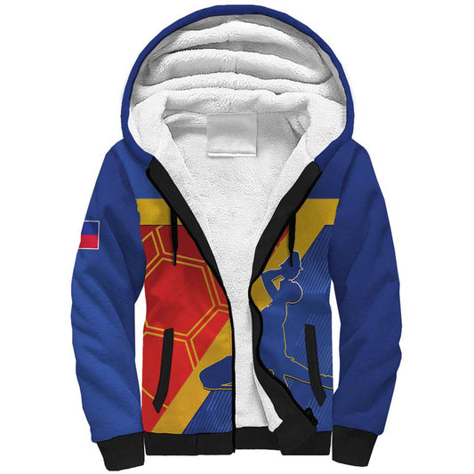 Custom Haiti Football Neg Marron Go Ayiti Sherpa Hoodie
