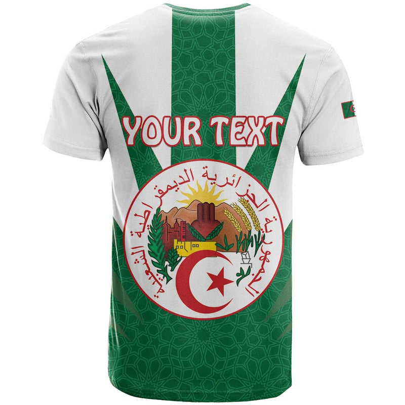 Algeria Coat Of Arms With Islamic Pattern T Shirt