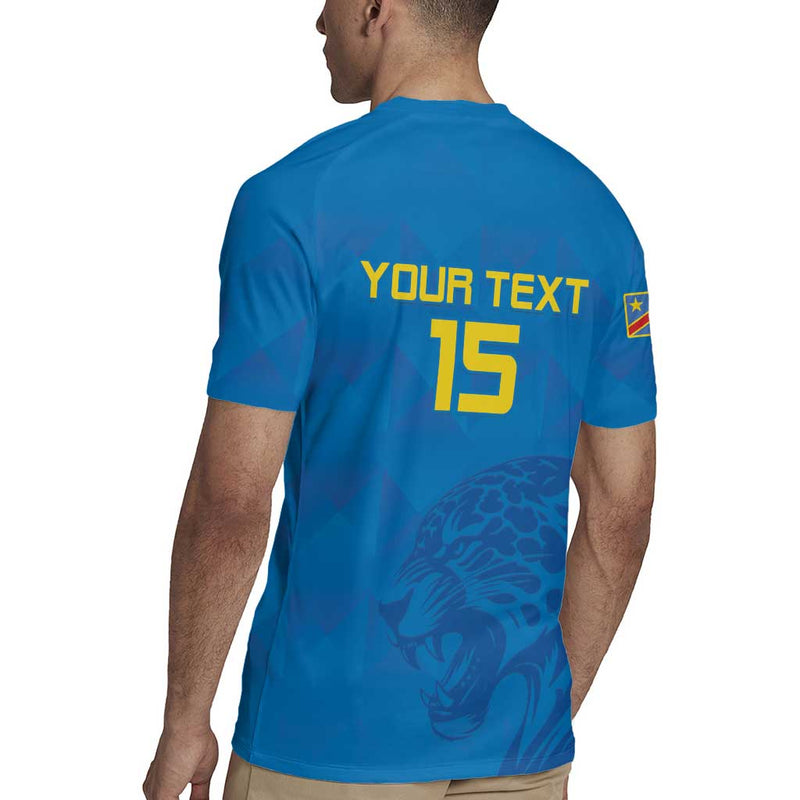 Custom Dr Congo Football Go Les Léopards Rugby Jersey