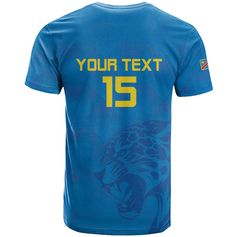 Custom DR Congo Football Go Les Léopards T Shirt