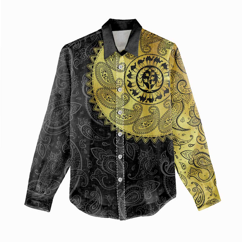 Eritrea African Tribal Mix Paisley Pattern Women Casual Shirt