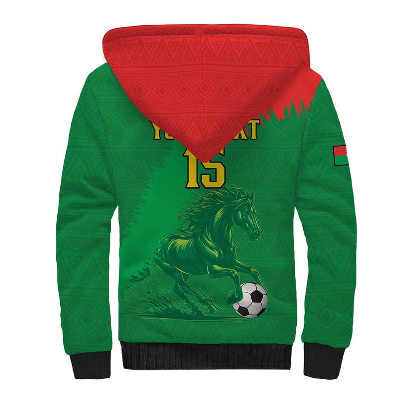 Custom Burkina Faso Football Go Les Etalons Sherpa Hoodie