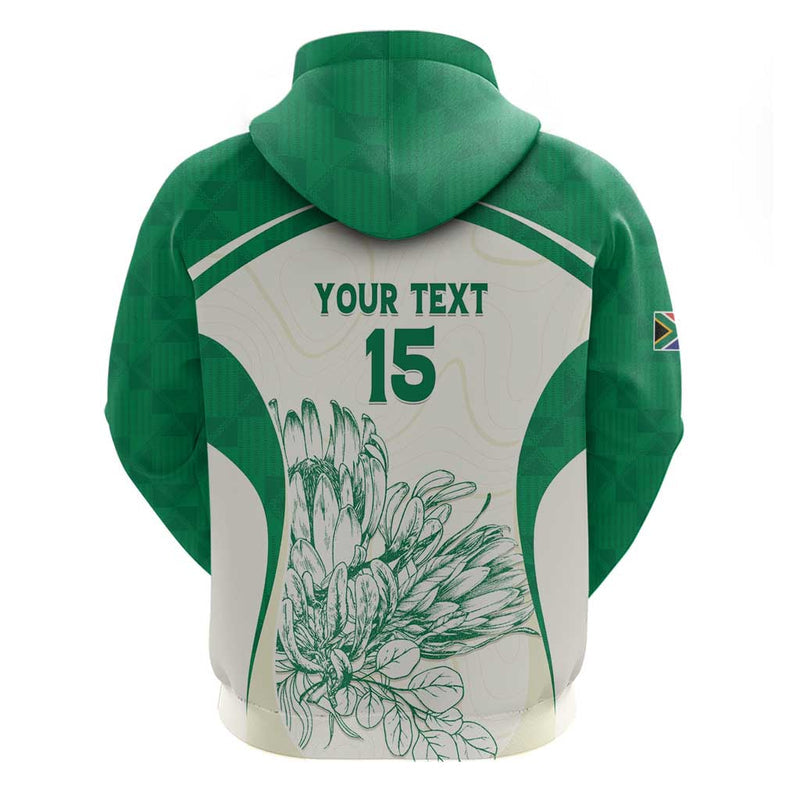 Custom South Africa Cricket Protea Fire Hoodie