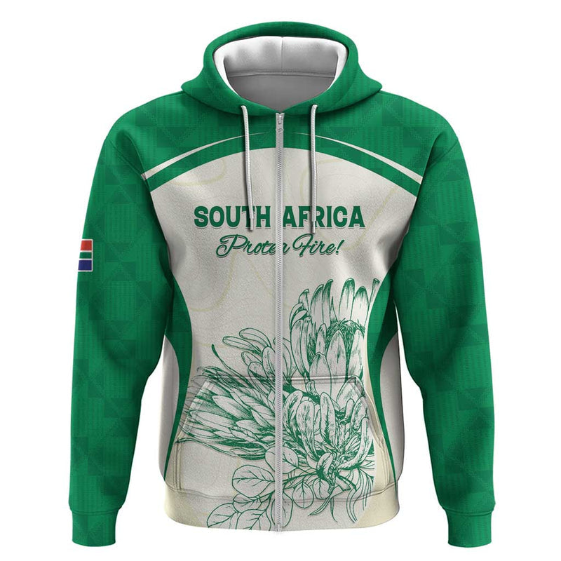 Custom South Africa Cricket Protea Fire Hoodie