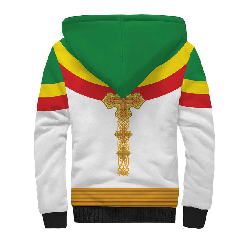 Ethiopia Meskel Sherpa Hoodie Ethiopian Cross