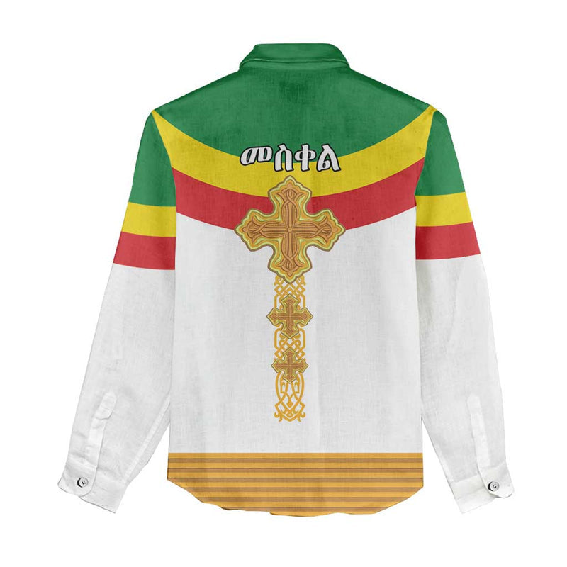 Ethiopia Meskel Women Casual Shirt Ethiopian Cross