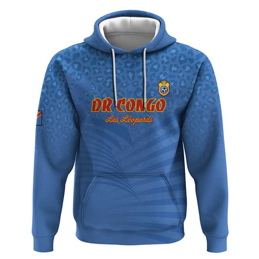 Custom DR Congo Football Hoodie Come On Les Léopards