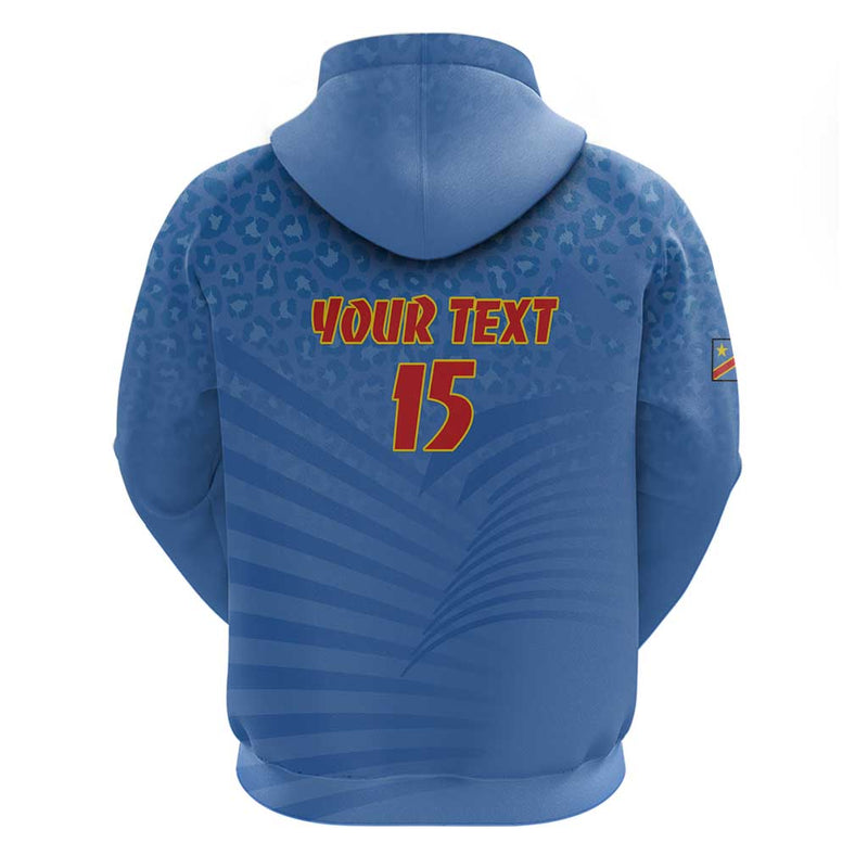 Custom DR Congo Football Hoodie Come On Les Léopards