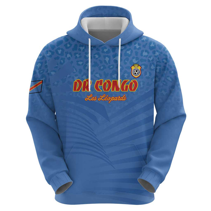 Custom DR Congo Football Hoodie Come On Les Léopards