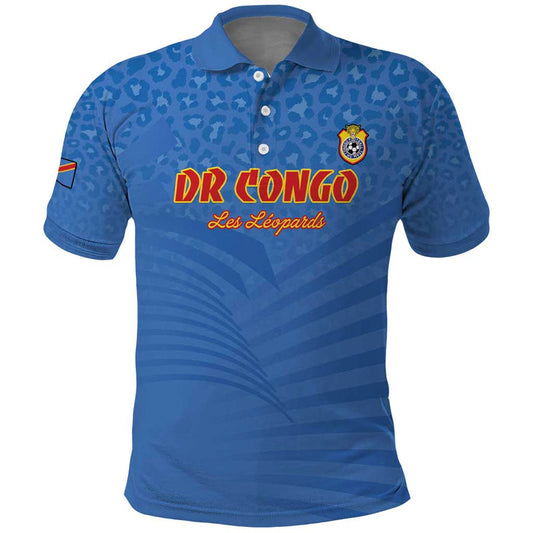 Custom DR Congo Football Come On Les Léopards Polo Shirt