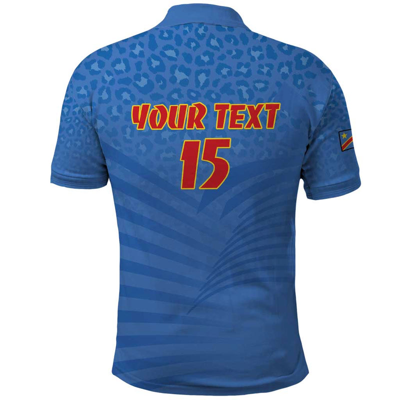 Custom DR Congo Football Come On Les Léopards Polo Shirt