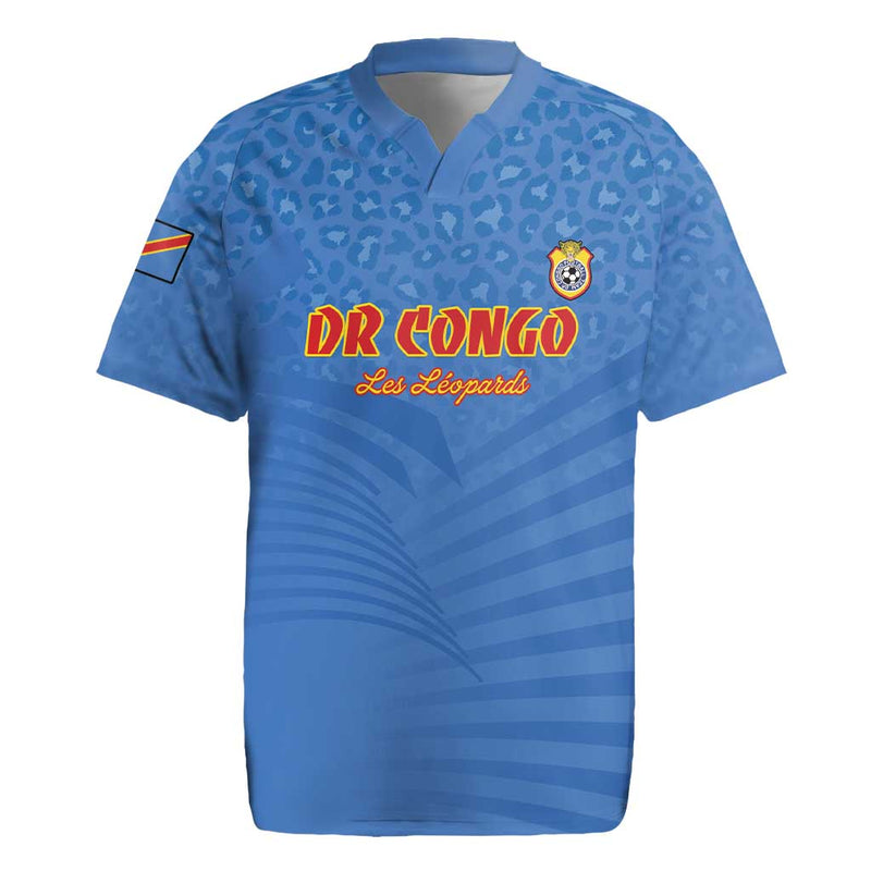 Custom Dr Congo Football Come On Les Léopards Rugby Jersey