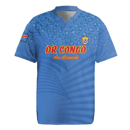 Custom Dr Congo Football Come On Les Léopards Rugby Jersey
