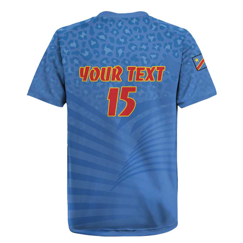 Custom Dr Congo Football Come On Les Léopards Rugby Jersey