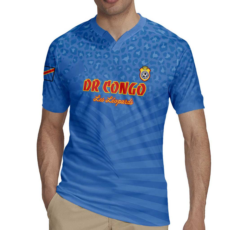Custom Dr Congo Football Come On Les Léopards Rugby Jersey