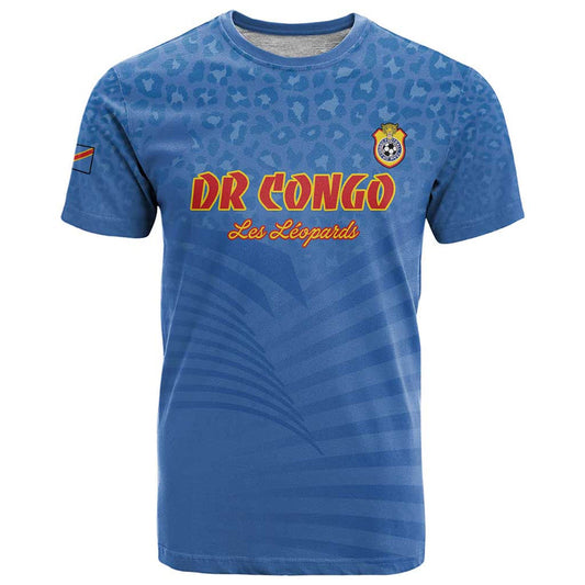 Custom DR Congo Football T Shirt Come On Les Léopards