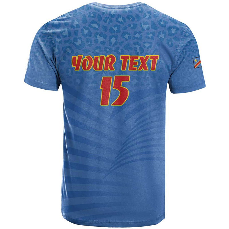 Custom DR Congo Football T Shirt Come On Les Léopards