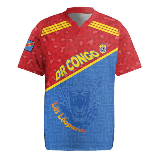 Custom Dr Congo Football Allez Les Léopards Rugby Jersey