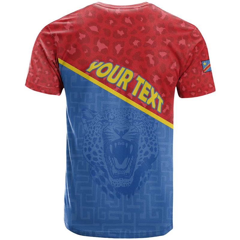 Custom DR Congo Football T Shirt Allez Les Léopards