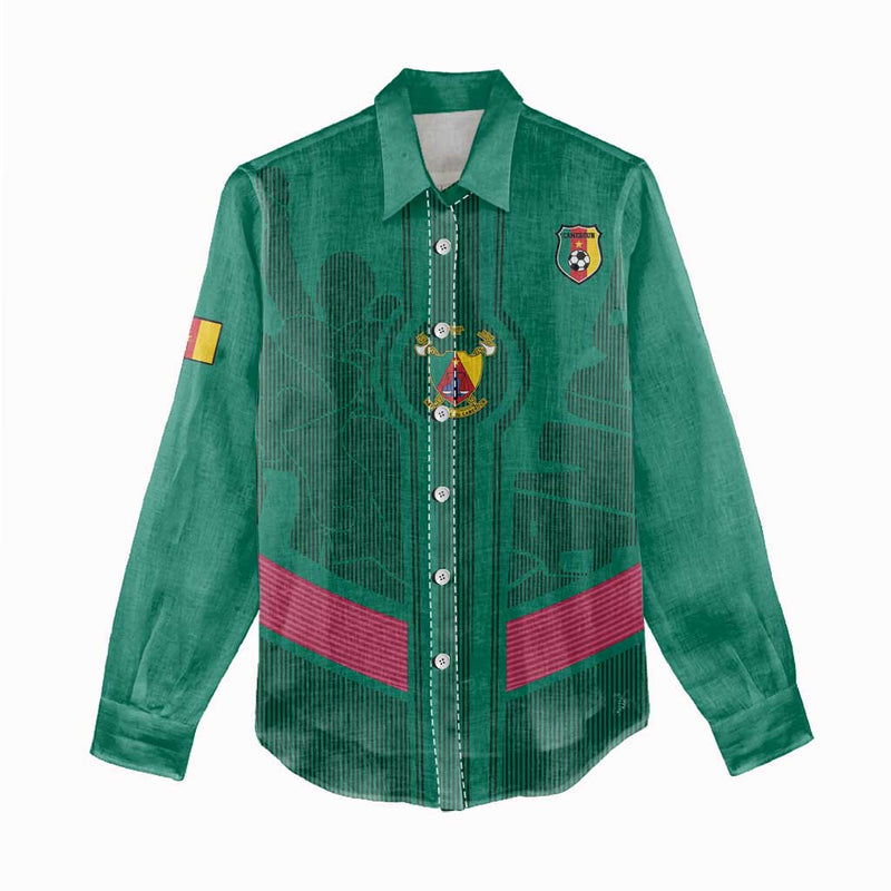 Custom Cameroon Football Waka Waka - This Time For Africa Women Casual Shirt
