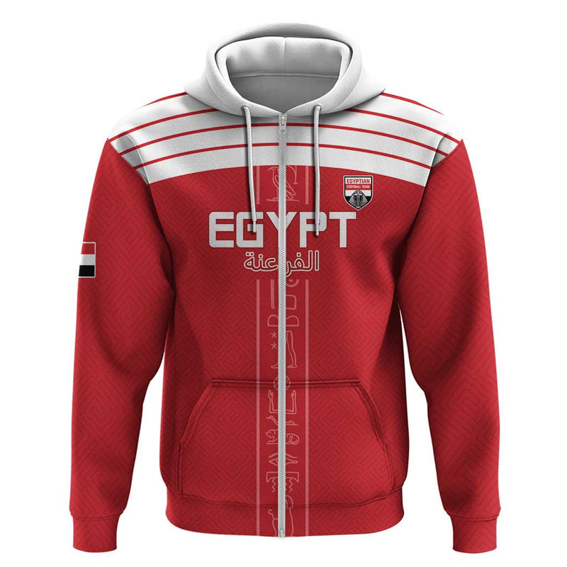 Custom Egypt Football Yalla Yalla Pharaohs - Red Ver Hoodie