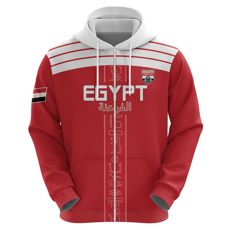 Custom Egypt Football Yalla Yalla Pharaohs - Red Ver Hoodie