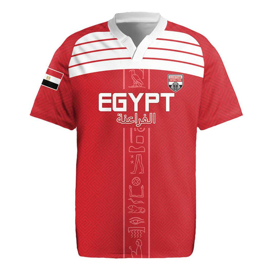 Custom Egypt Football Yalla Yalla Pharaohs - Red Ver Rugby Jersey