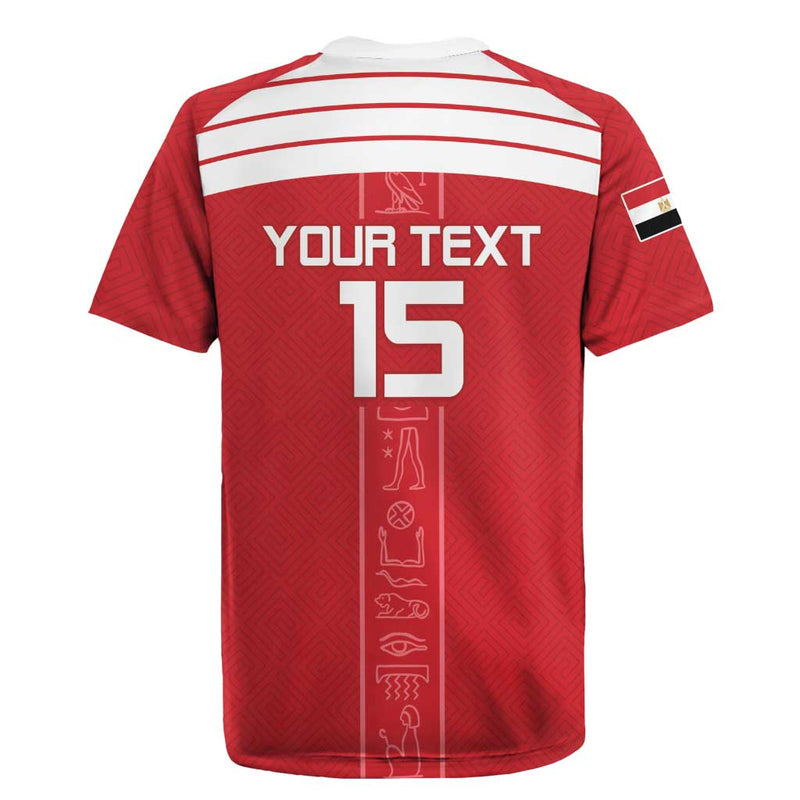 Custom Egypt Football Yalla Yalla Pharaohs - Red Ver Rugby Jersey