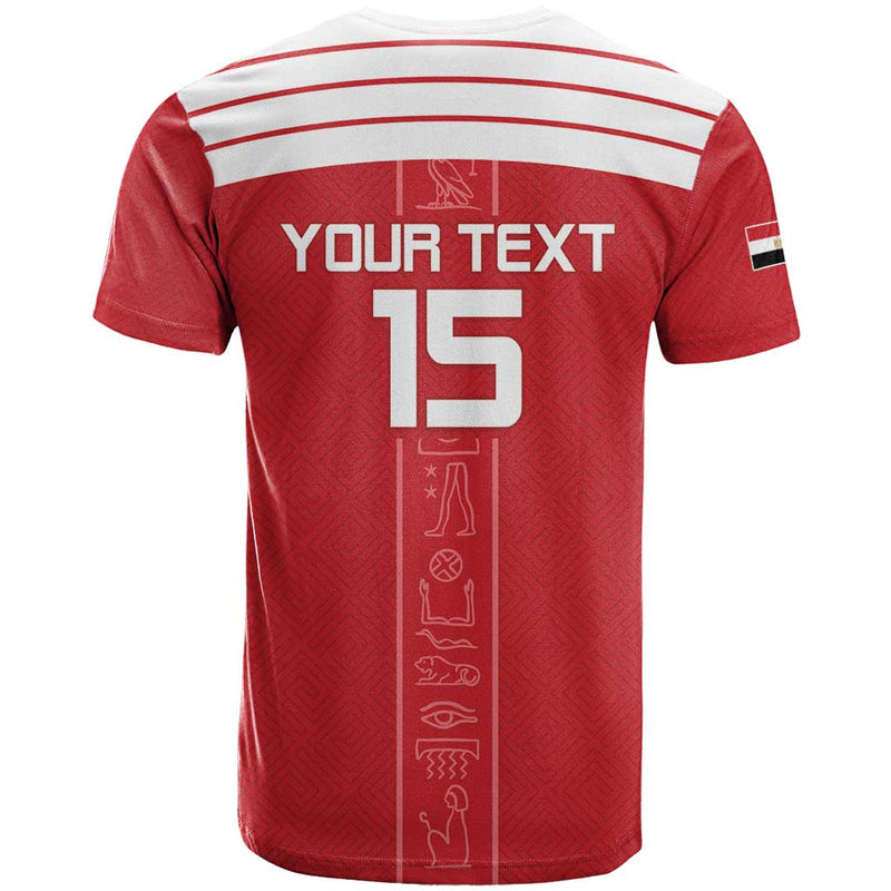 Custom Egypt Football Yalla Yalla Pharaohs - Red Ver T Shirt