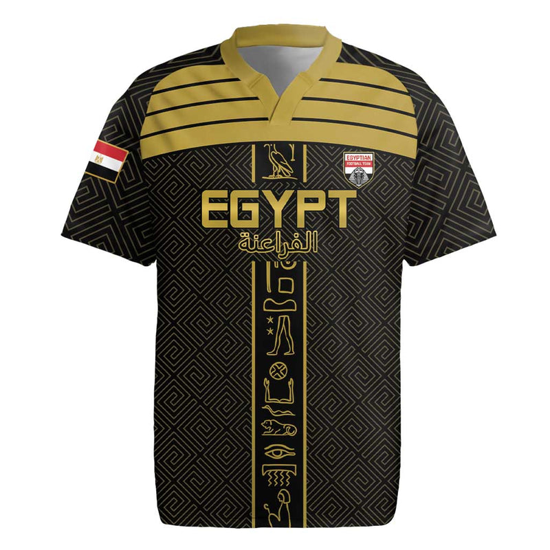 Custom Egypt Football Yalla Yalla Pharaohs - Black Ver Rugby Jersey