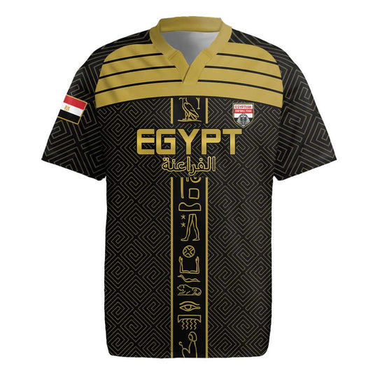 Custom Egypt Football Yalla Yalla Pharaohs - Black Ver Rugby Jersey