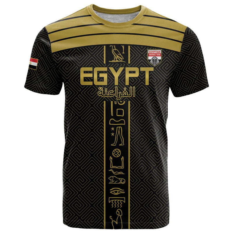 Custom Egypt Football Yalla Yalla Pharaohs - Black Ver T Shirt