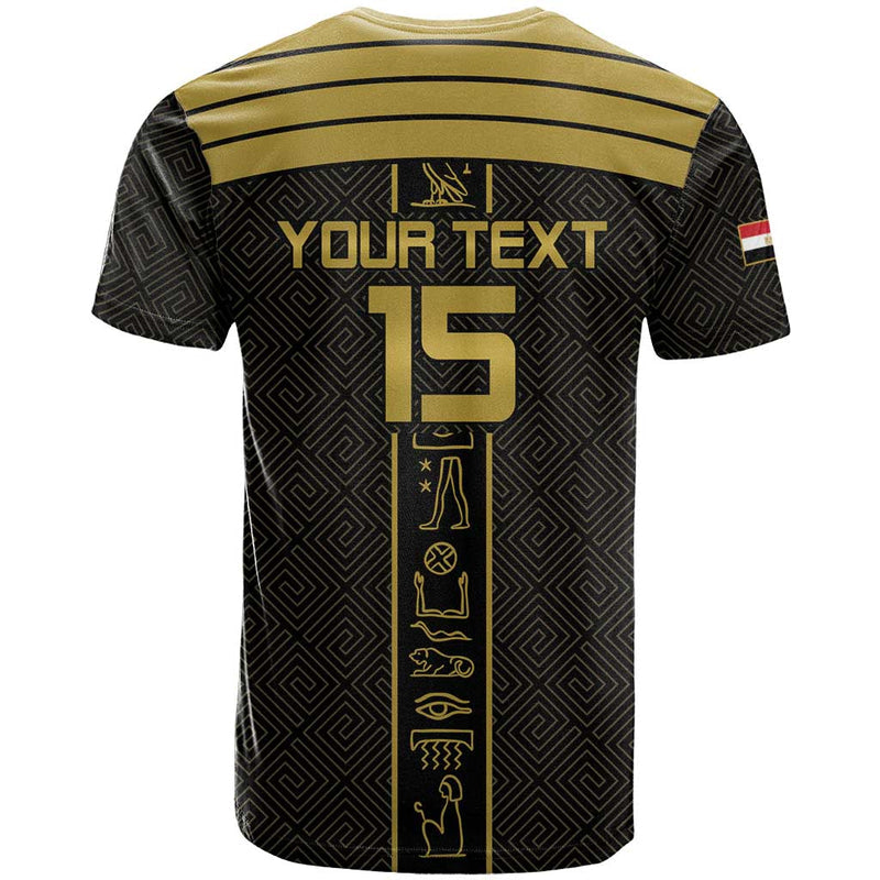 Custom Egypt Football Yalla Yalla Pharaohs - Black Ver T Shirt