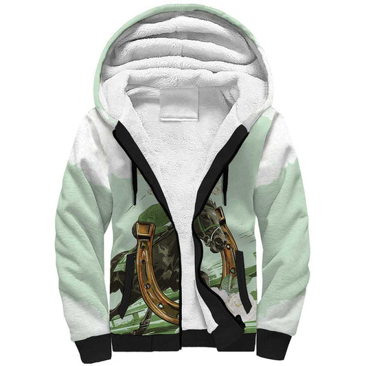 158th Anniversary Belmont Horse Racing Run for the Carnations Sherpa Hoodie