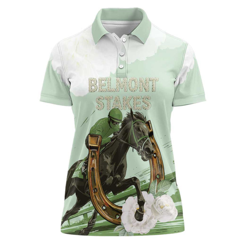158th Anniversary Belmont Horse Racing Run for the Carnations Women Polo Shirt
