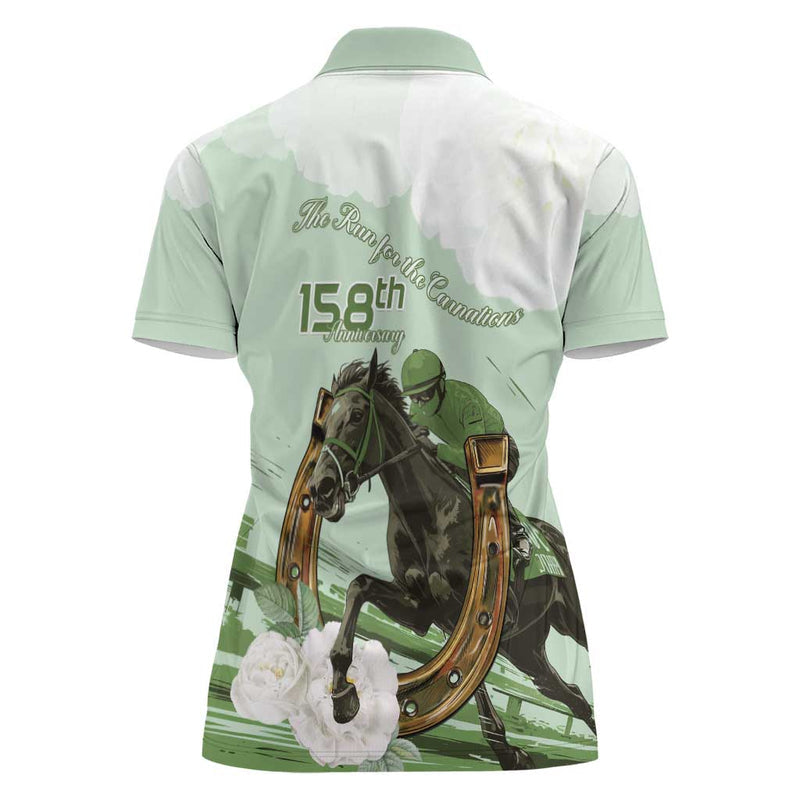 158th Anniversary Belmont Horse Racing Run for the Carnations Women Polo Shirt