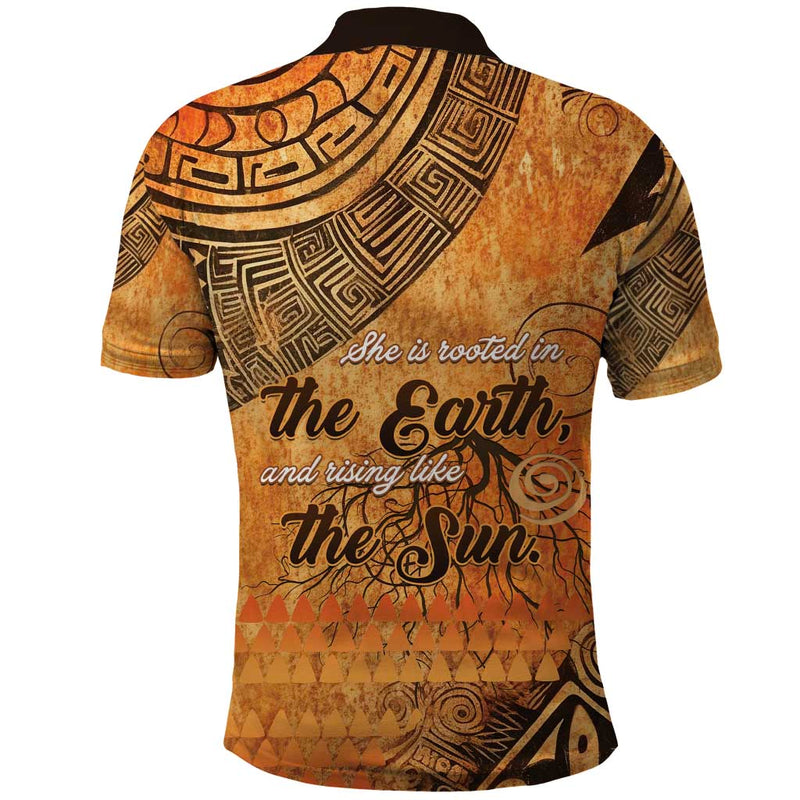 African Women She Is Rooted In The Earth and Rising Like The Sun Polo Shirt