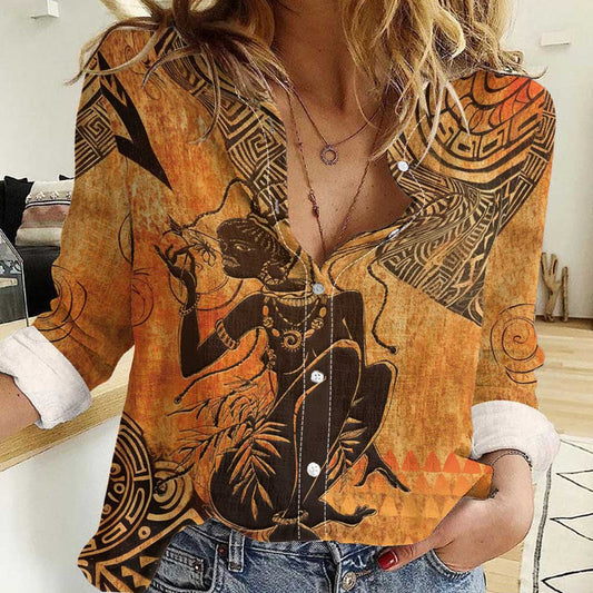 African Women She Is Rooted In The Earth and Rising Like The Sun Women Casual Shirt