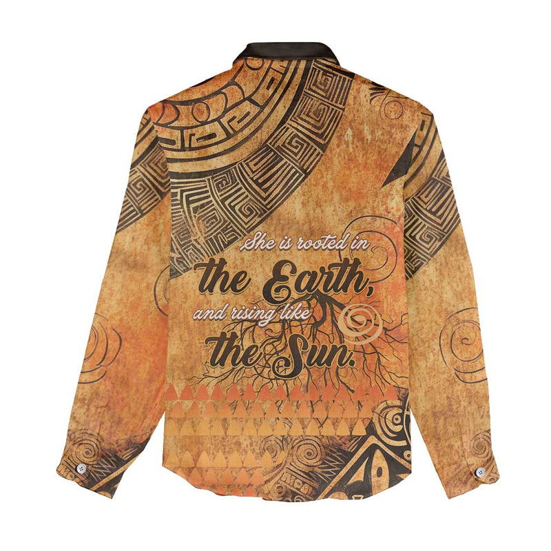 African Women She Is Rooted In The Earth and Rising Like The Sun Women Casual Shirt