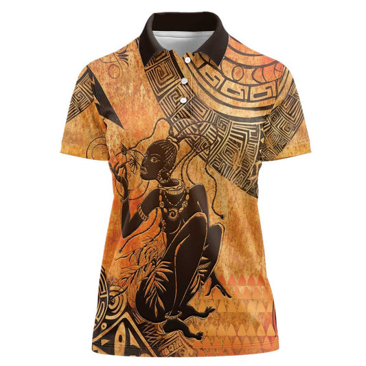 African Women She Is Rooted In The Earth and Rising Like The Sun Women Polo Shirt