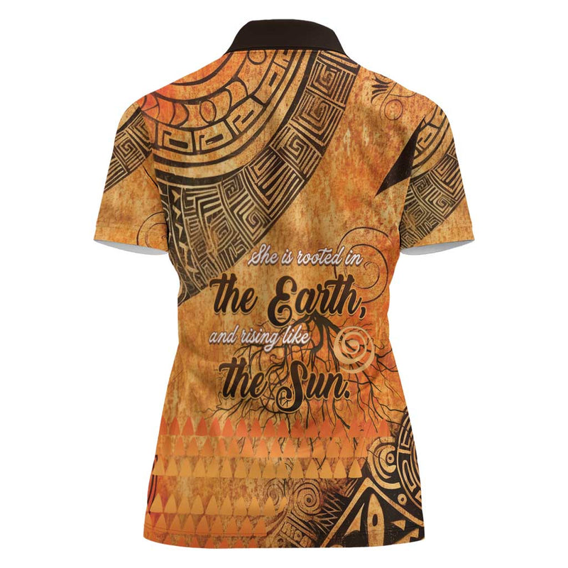 African Women She Is Rooted In The Earth and Rising Like The Sun Women Polo Shirt