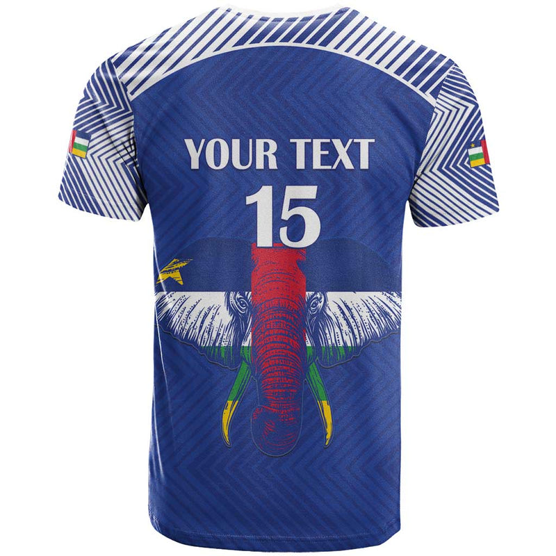 Custom Central African Republic Football T Shirt Go Champions