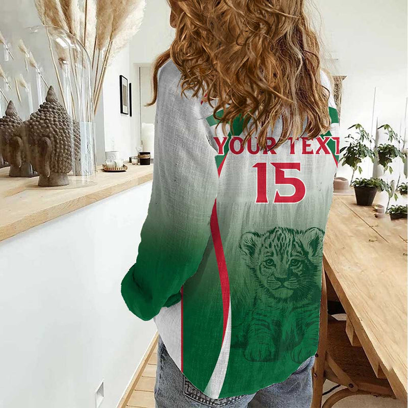 Algeria Rugby Custom Go Lion Cubs Women Casual Shirt
