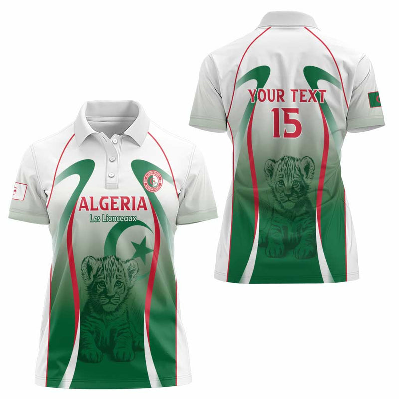 Algeria Rugby Custom Go Lion Cubs Women Polo Shirt