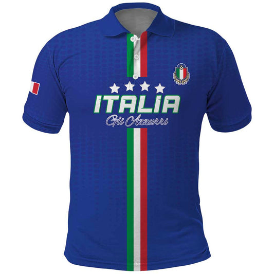 Custom Italy Football Come On Gli Azzurri Polo Shirt