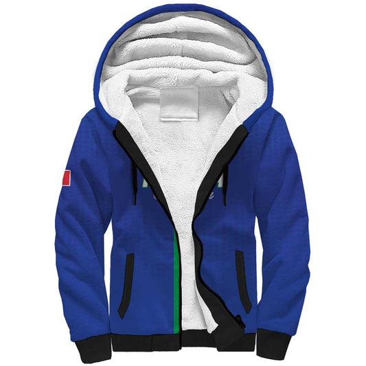 Custom Italy Football Come On Gli Azzurri Sherpa Hoodie