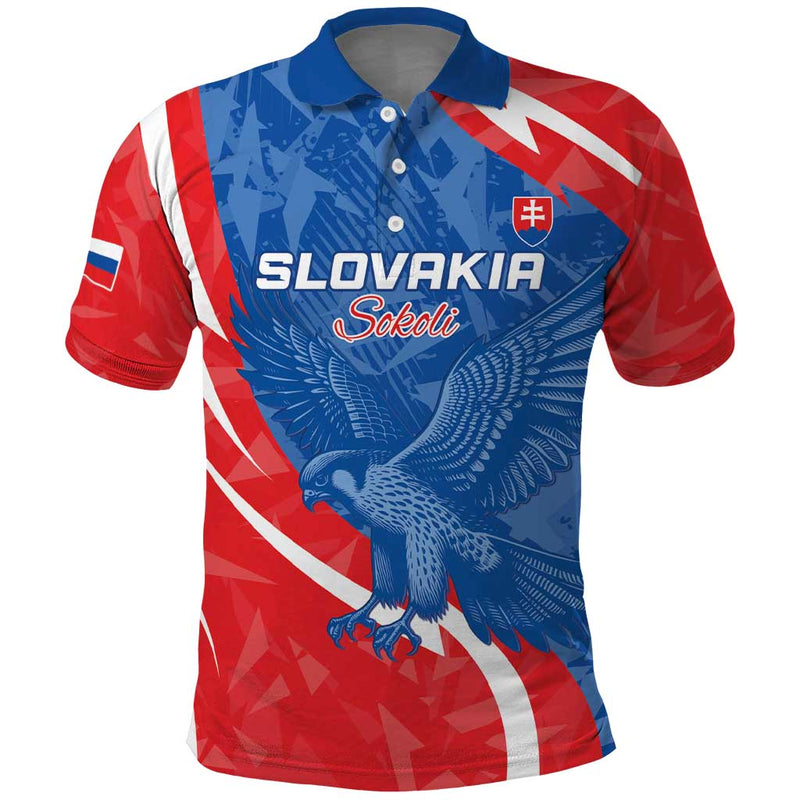 Custom Slovakia Football Come On Sokoli Polo Shirt