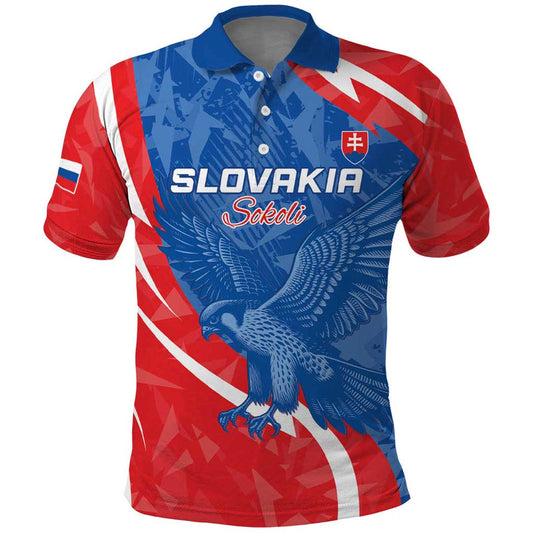 Custom Slovakia Football Come On Sokoli Polo Shirt